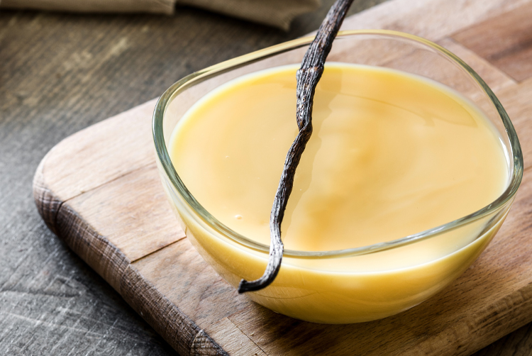 Photo d'un flan à la vanille